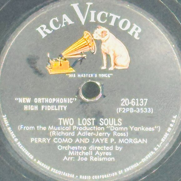 Perry Como & Jaye P. Morgan 20-6137 RCA Victor 78 RPM Shellac Chee Chee-oo Chee - Picture 3 of 4